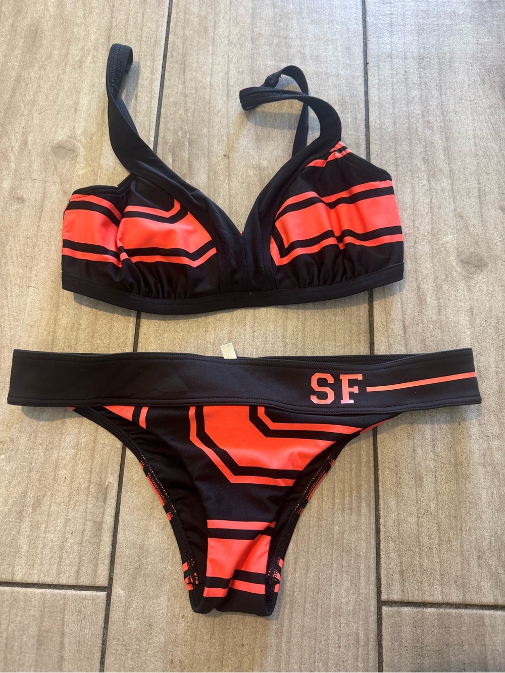 Seafolly Bikini Swimsuit Women's ( Top See Measurements) Bottoms Size 6
